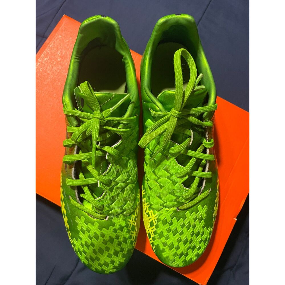 Adidas Predator Green Black Yellow Soccer Cleats Size 8.5US